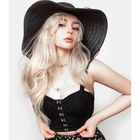 NWT DISTURBIA Freya Broderie Bralet US sz 16 - Picture 4 of 11